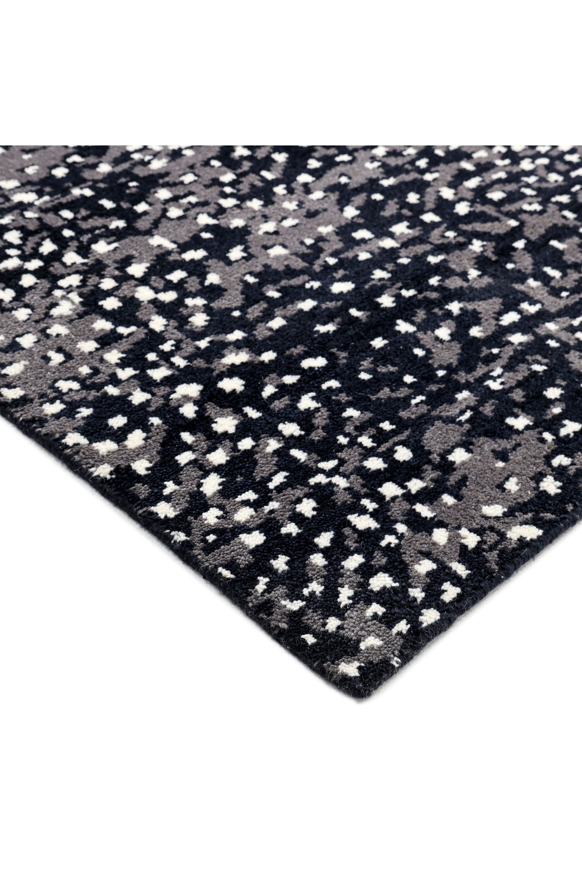 Arash Hand Knotted Contemporary Animal Black Area Rug Black
