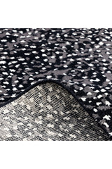 Arash Hand Knotted Contemporary Animal Black Area Rug Black