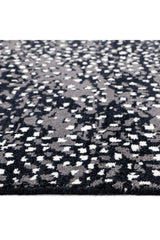 Arash Hand Knotted Contemporary Animal Black Area Rug Black