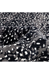 Arash Hand Knotted Contemporary Animal Black Area Rug Black
