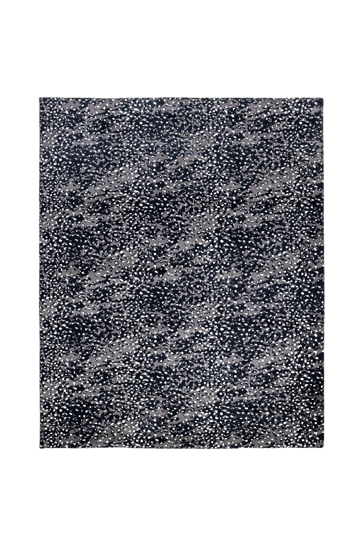 Arash Wool Hand Knotted Contemporary Area Rug Black