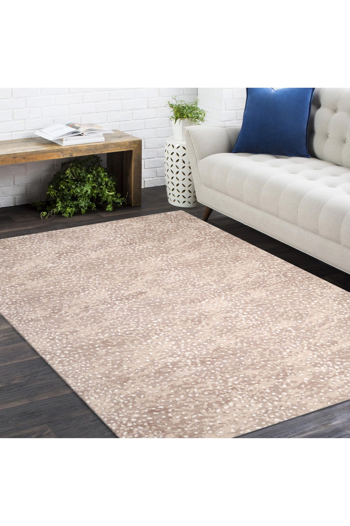 Arash Hand Knotted Contemporary Animal Brown Area Rug Brown