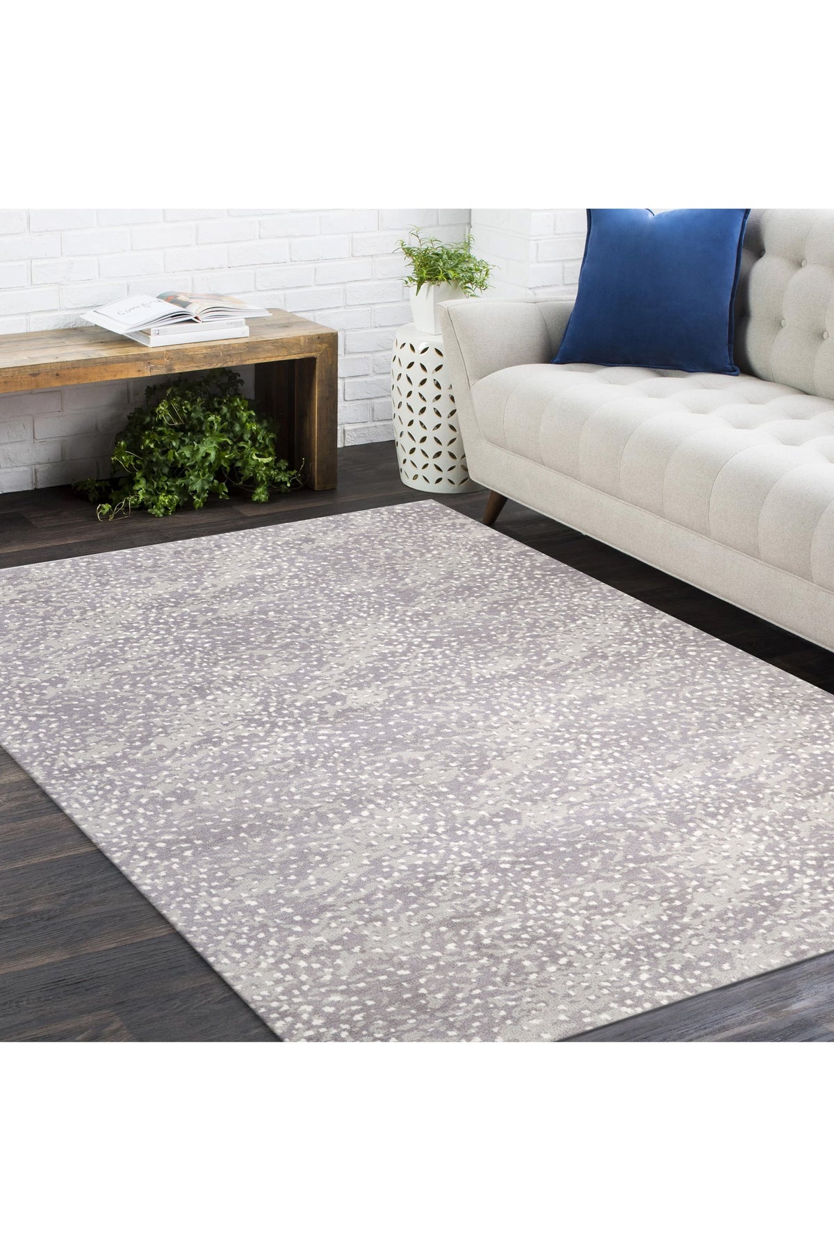 Arash Hand Knotted Contemporary Animal Gray Area Rug Gray