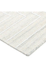 Barry Hand Woven Contemporary Geometric Beige Area Rug Beige