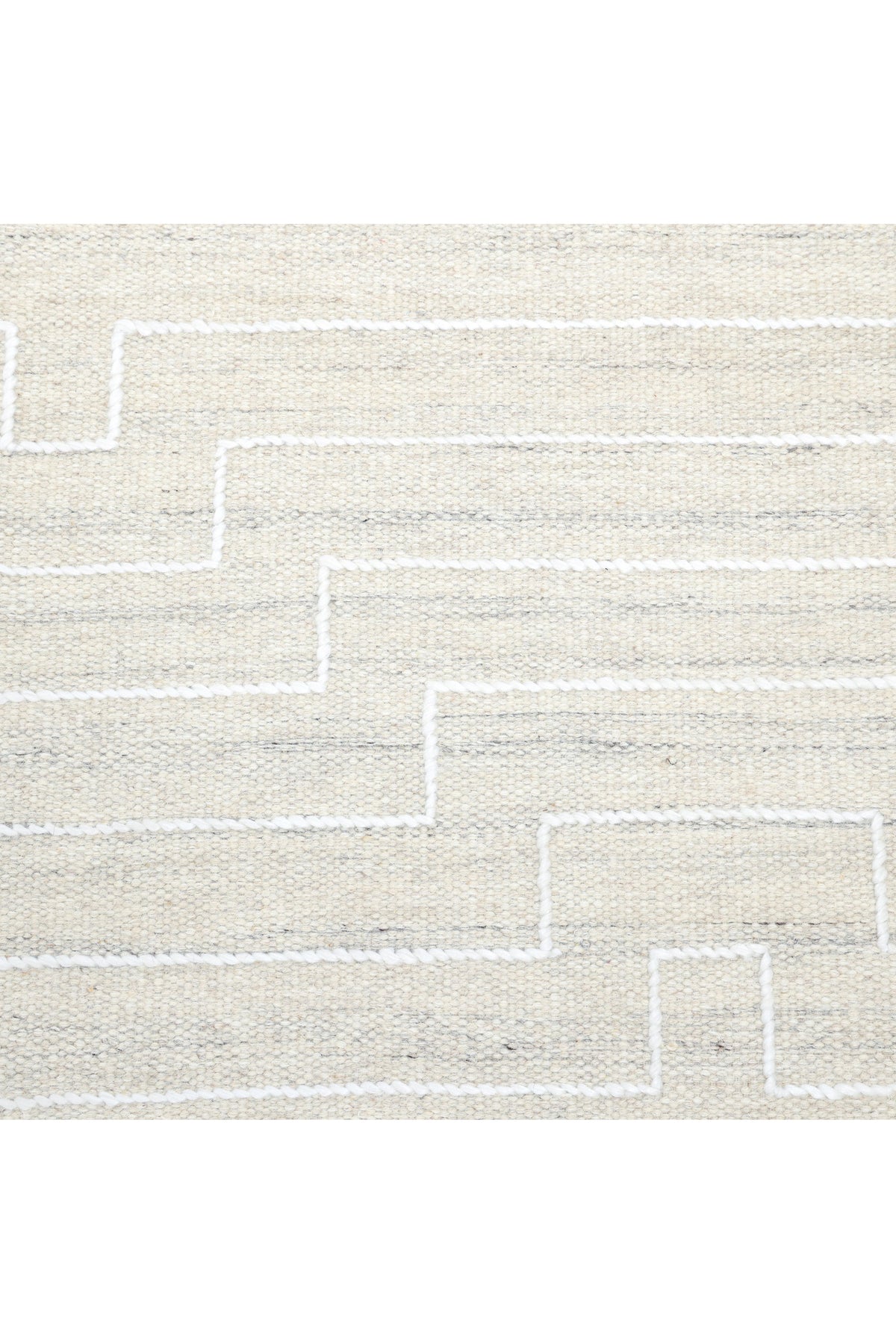 Barry Hand Woven Contemporary Geometric Beige Area Rug Beige