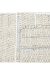 Barry Hand Woven Contemporary Geometric Beige Area Rug Beige