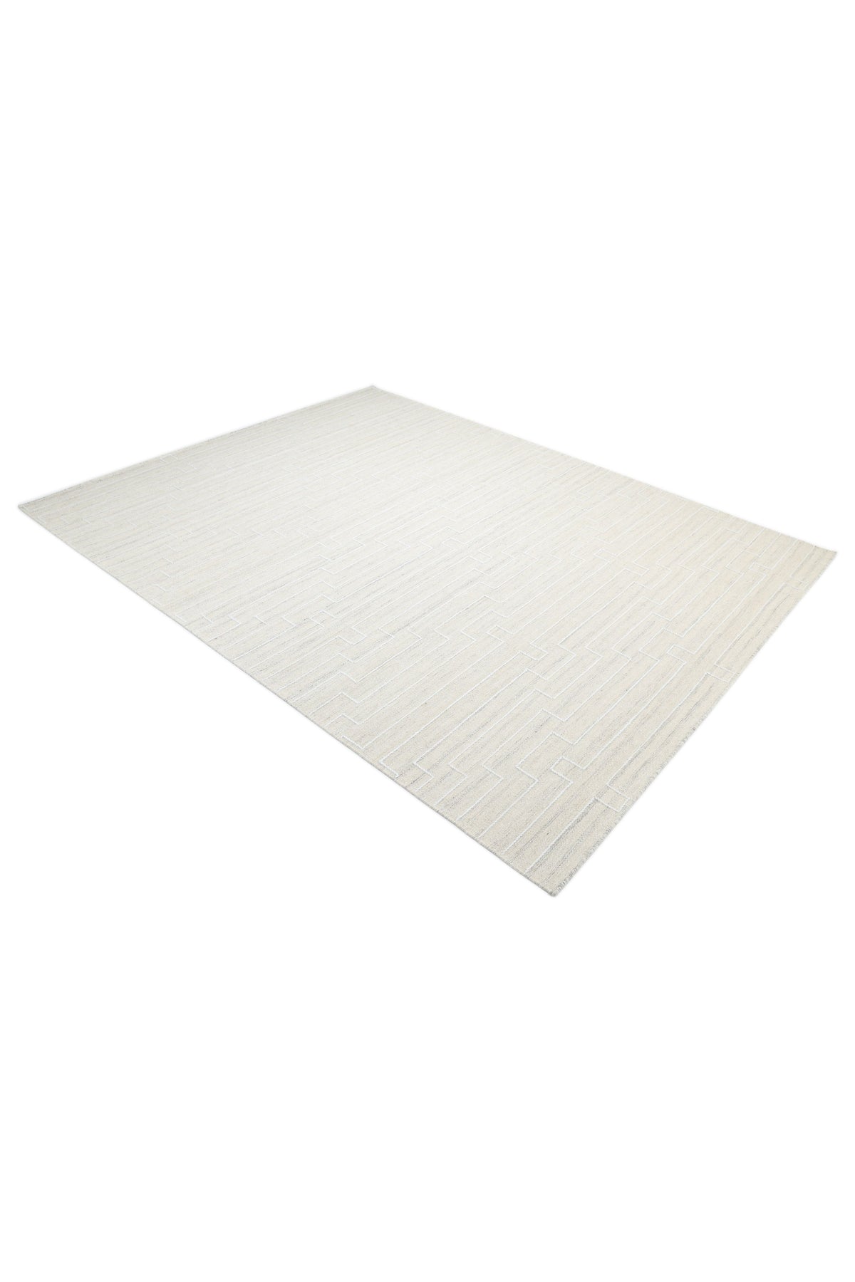 Barry Hand Woven Contemporary Geometric Beige Area Rug Beige