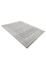 Yvonne Hand Knotted Contemporary Oriental Gray Area Rug Gray