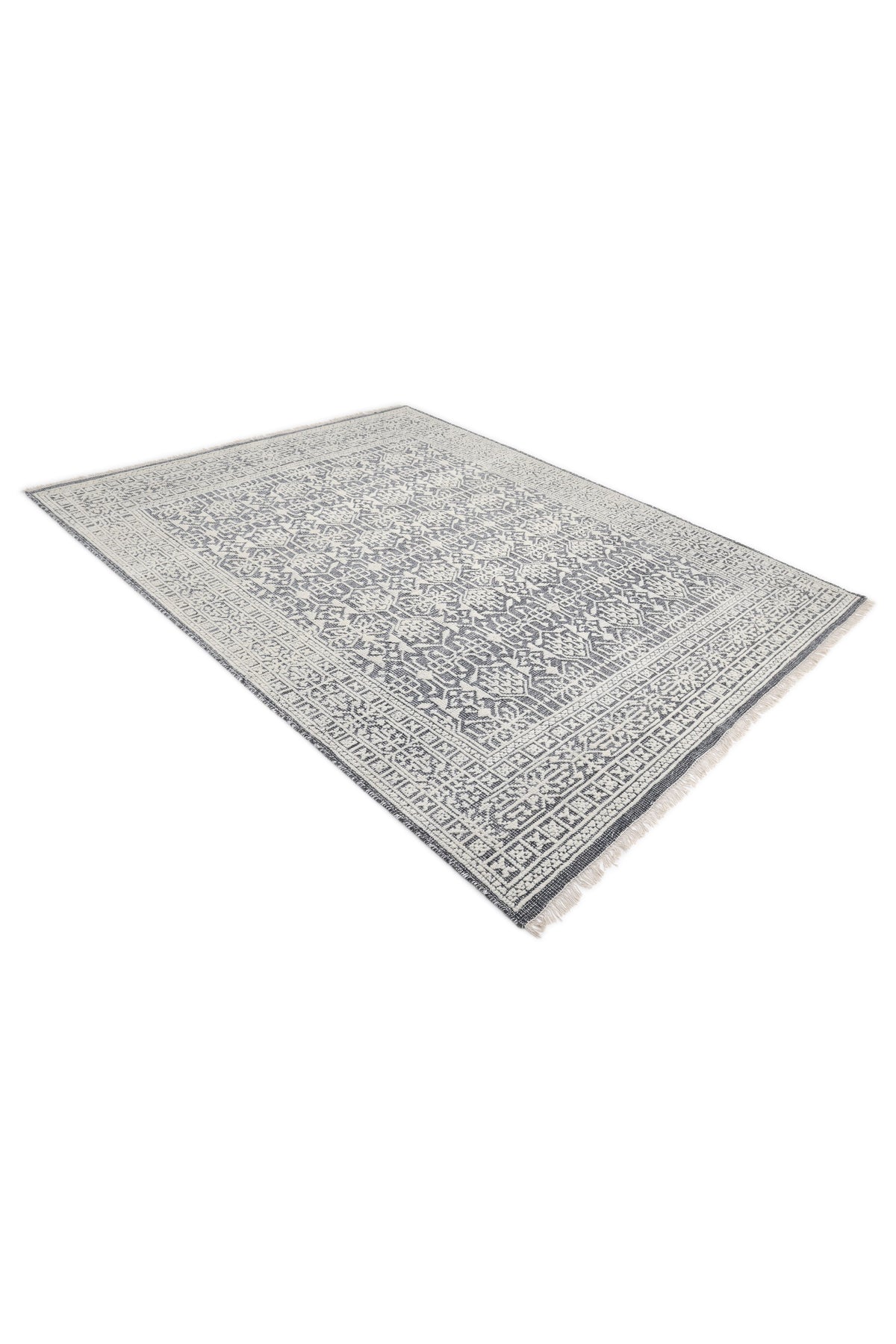 Yvonne Hand Knotted Contemporary Oriental Gray Area Rug Gray
