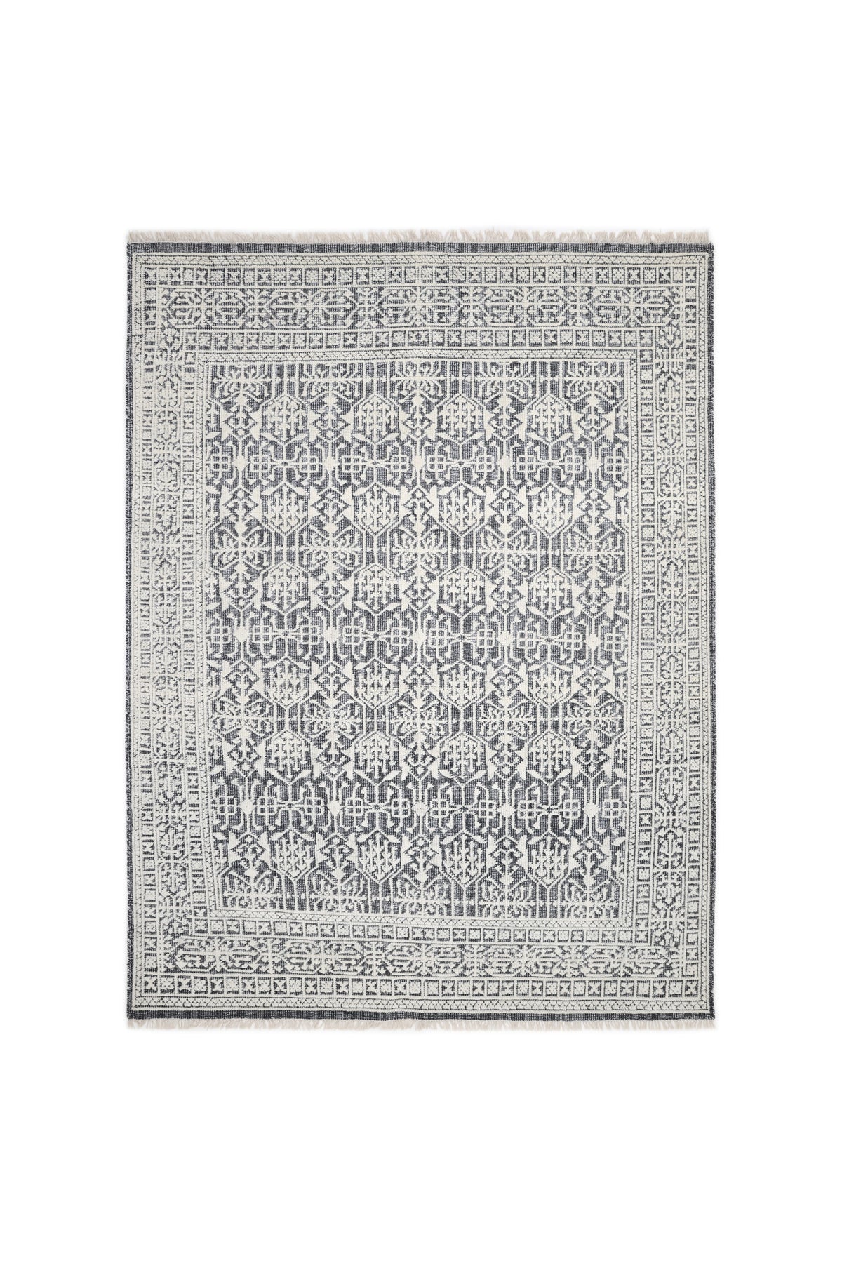 Yvonne Hand Knotted Contemporary Oriental Gray Area Rug Gray