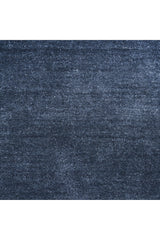 Zayn Hand-Loomed Contemporary Solid Blue Area Rug Blue