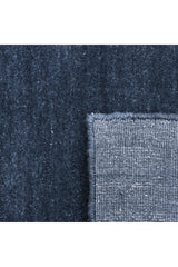 Zayn Hand-Loomed Contemporary Solid Blue Area Rug Blue