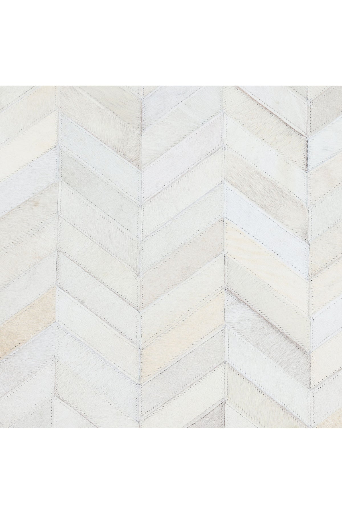 Meir Handmade Contemporary Chevron Ivory Area Rug Ivory