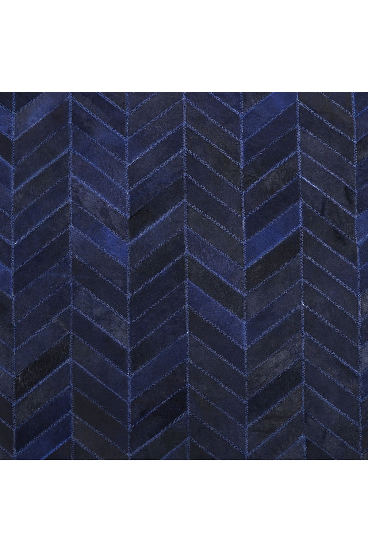 Meir Hand Woven Contemporary Chevron Blue Area Rug Blue