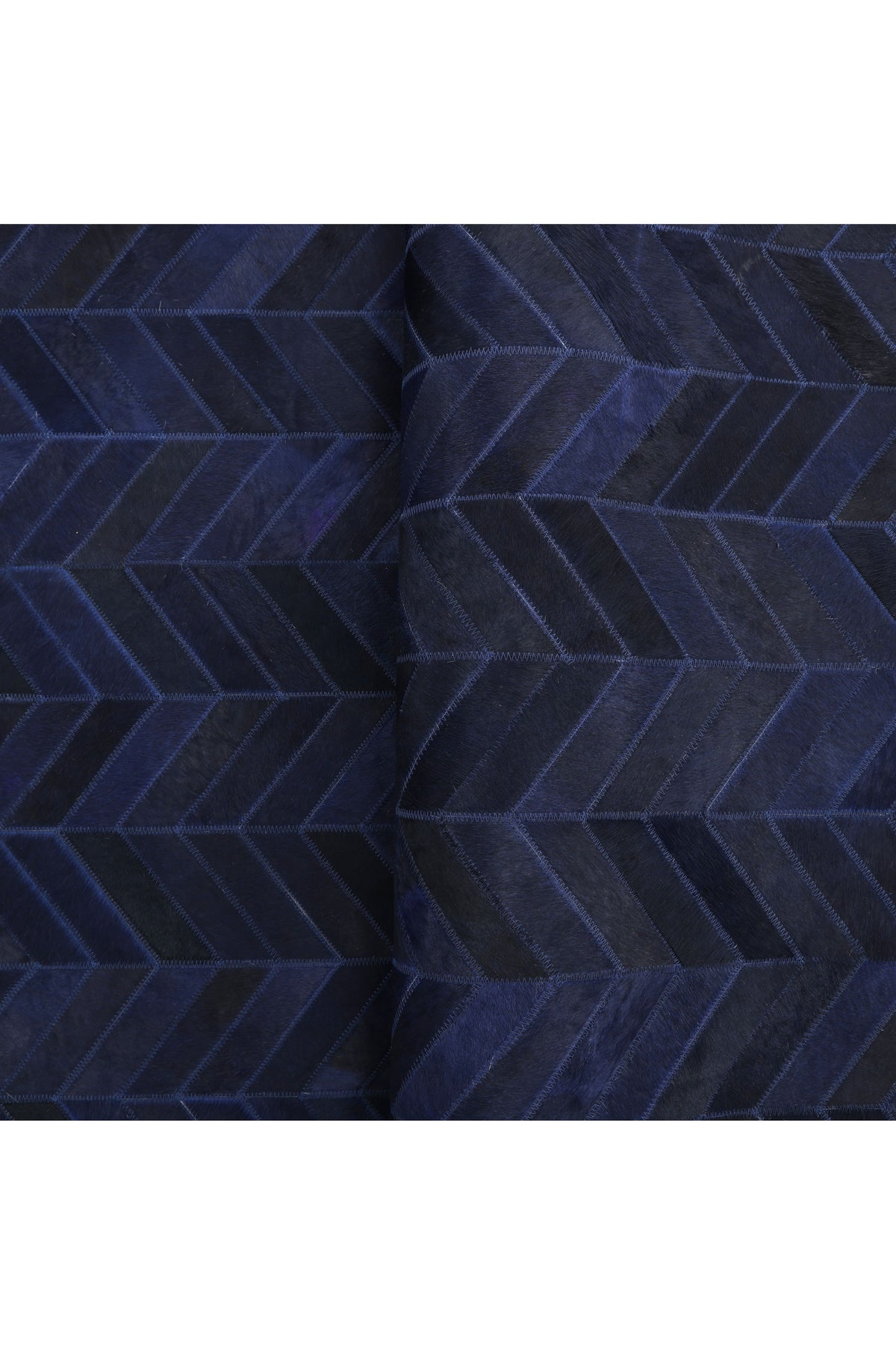 Meir Hand Woven Contemporary Chevron Blue Area Rug Blue