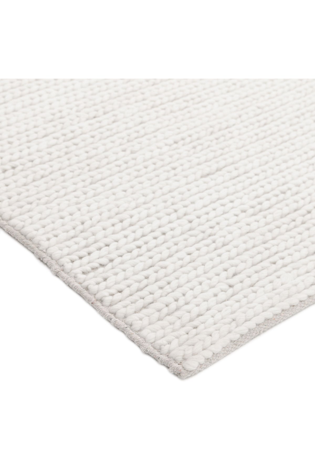 Elizabeth Hand Woven Contemporary Solid Ivory Area Rug Ivory