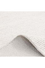 Elizabeth Hand Woven Contemporary Solid Ivory Area Rug Ivory