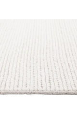 Elizabeth Hand Woven Contemporary Solid Ivory Area Rug Ivory