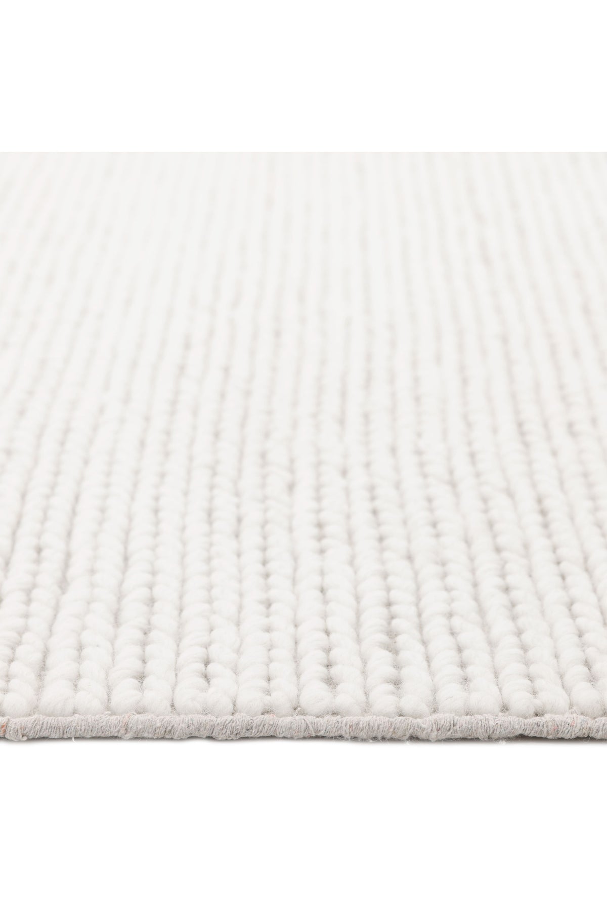 Elizabeth Hand Woven Contemporary Solid Ivory Area Rug Ivory