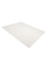 Elizabeth Hand Woven Contemporary Solid Ivory Area Rug Ivory