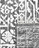 Charles Hand-Loomed Contemporary Floral Gray Area Rug Gray