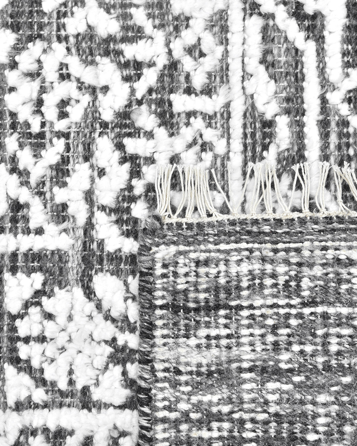 Charles Hand-Loomed Contemporary Floral Gray Area Rug Gray