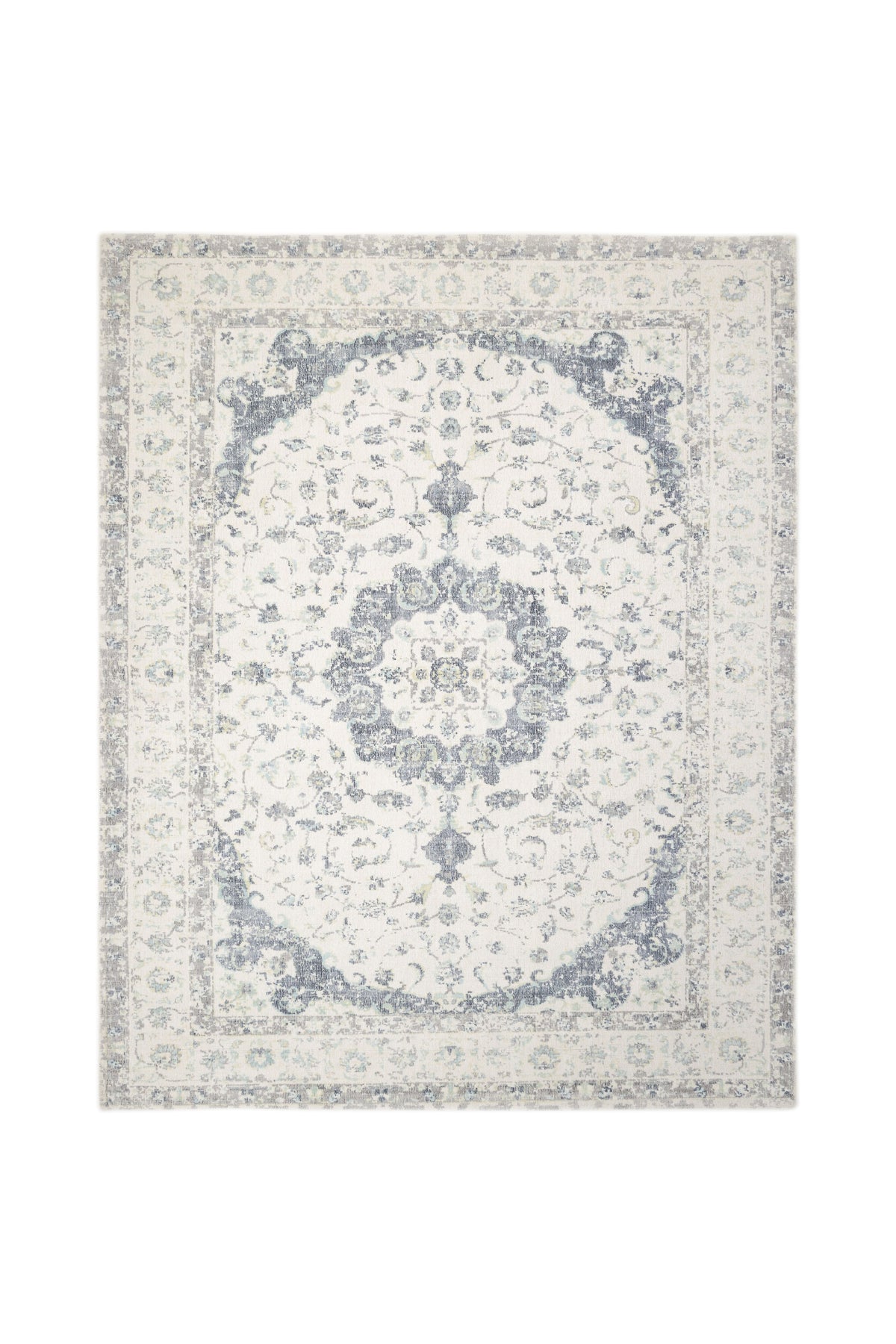 Leena Hand-Loomed Contemporary Floral Ivory Area Rug Ivory
