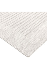 George Hand Woven Contemporary Striped Light Gray Area Rug Light Gray