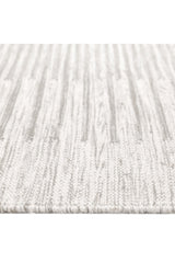 George Hand Woven Contemporary Striped Light Gray Area Rug Light Gray