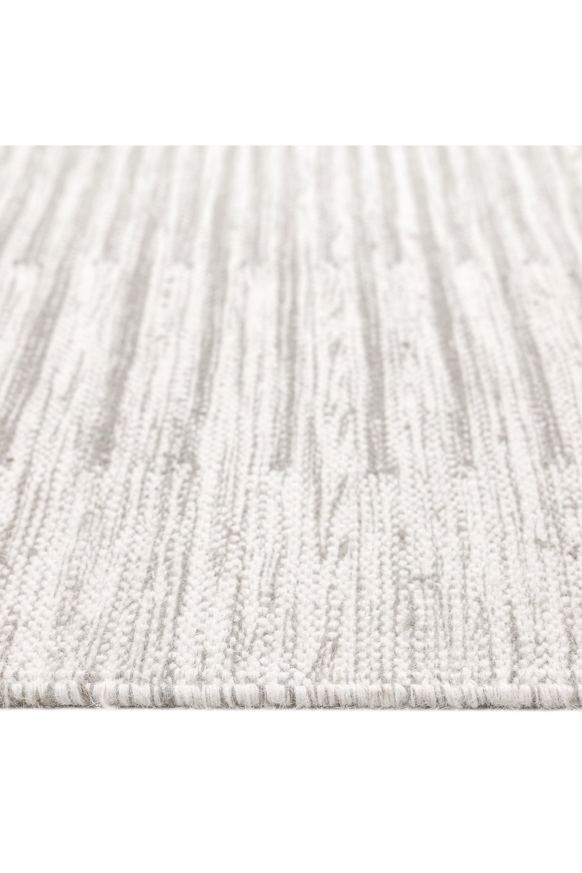 George Hand Woven Contemporary Striped Light Gray Area Rug Light Gray