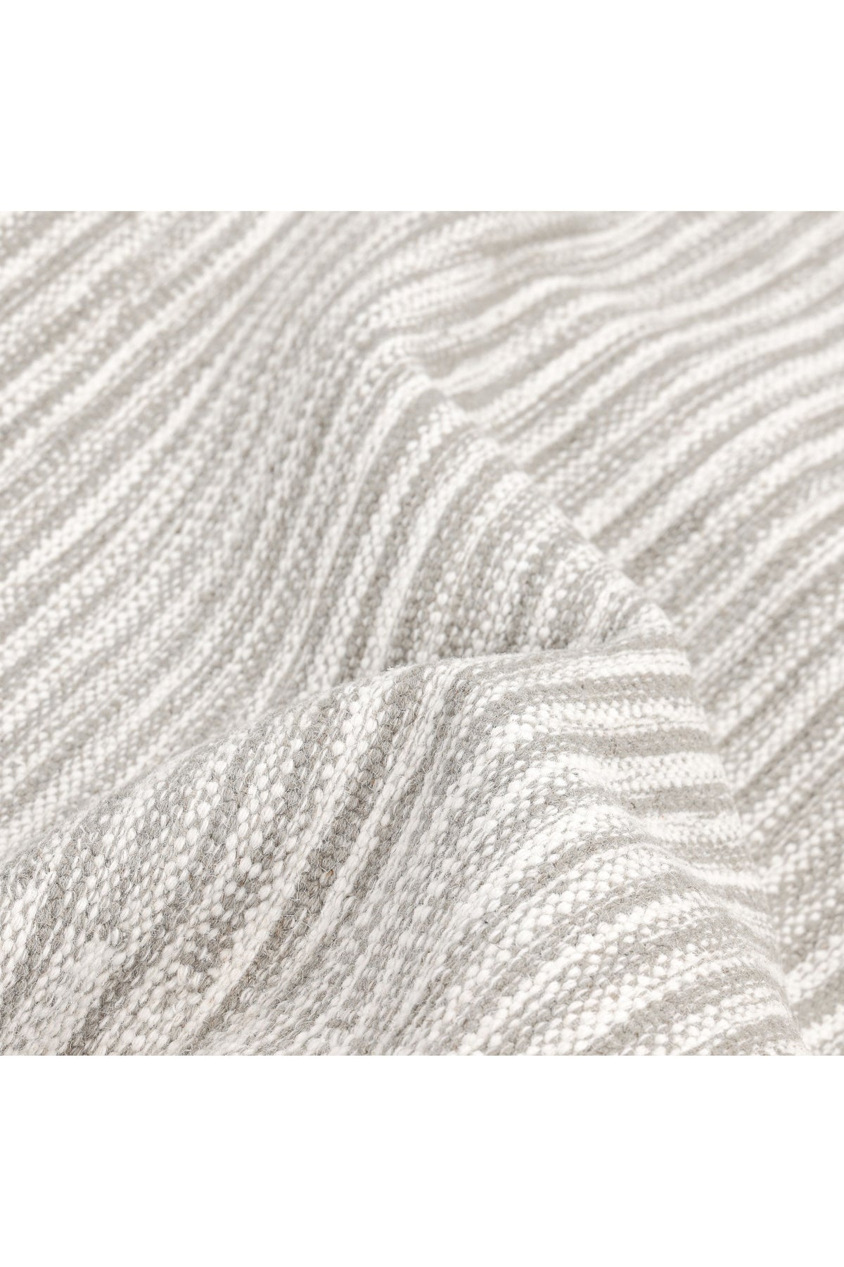 George Hand Woven Contemporary Striped Light Gray Area Rug Light Gray