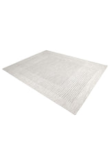 George Hand Woven Contemporary Striped Light Gray Area Rug Light Gray