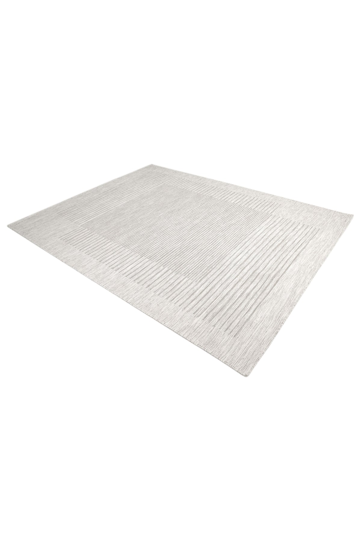 George Hand Woven Contemporary Striped Light Gray Area Rug Light Gray