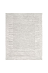 George Hand Woven Contemporary Striped Light Gray Area Rug Light Gray