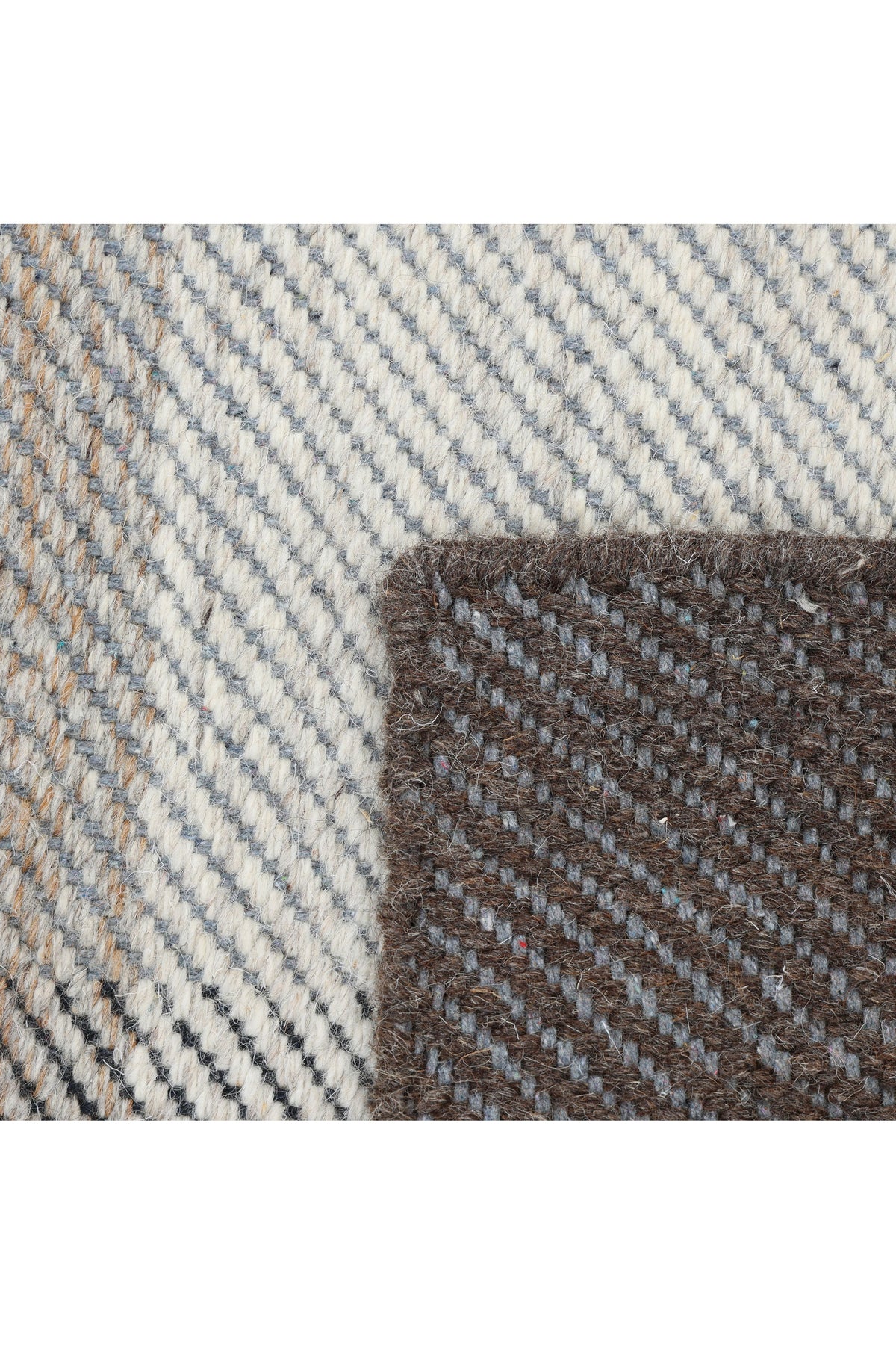 Carrie Hand Woven Contemporary Checkered Brown Area Rug Brown