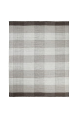 Carrie Hand Woven Contemporary Checkered Brown Area Rug Brown