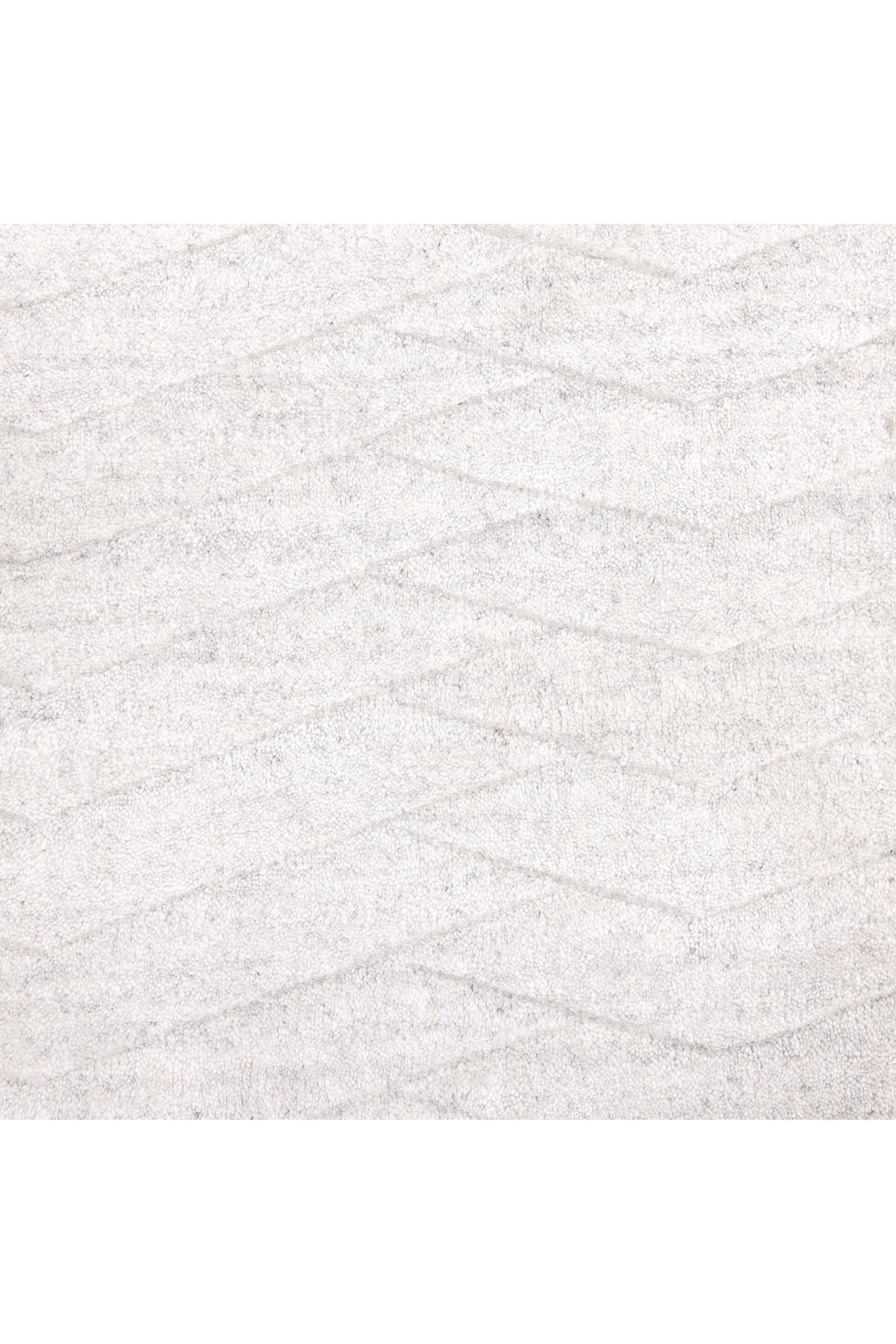 Rishab Hand Knotted Contemporary Solid Ivory Area Rug Ivory