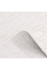 Rishab Hand Knotted Contemporary Solid Ivory Area Rug Ivory