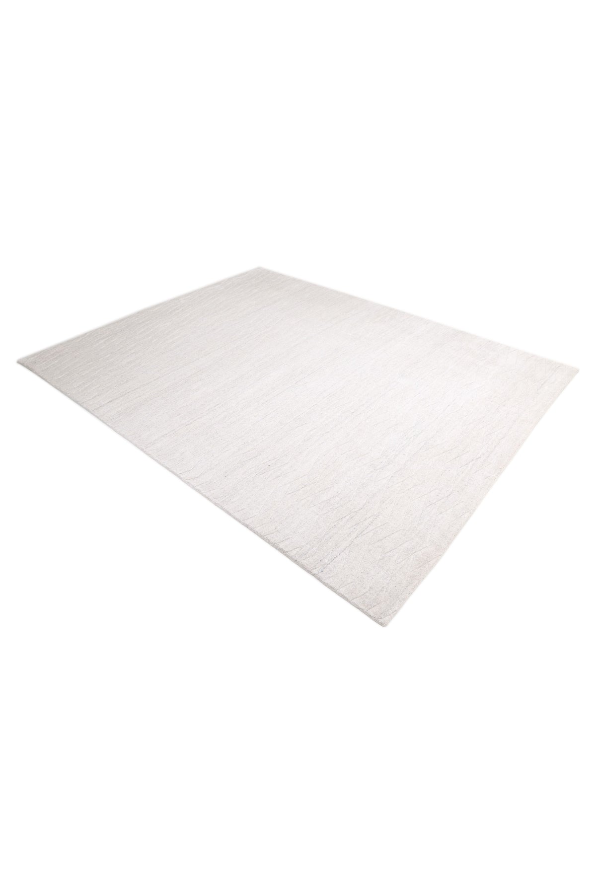 Rishab Hand Knotted Contemporary Solid Ivory Area Rug Ivory