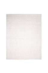 Rishab Hand Knotted Contemporary Solid Ivory Area Rug Ivory
