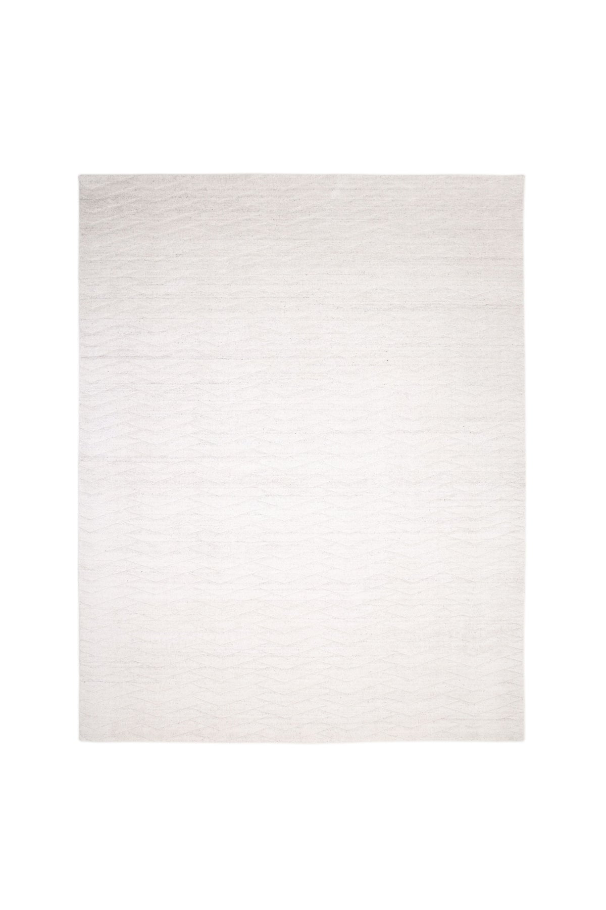 Rishab Hand Knotted Contemporary Solid Ivory Area Rug Ivory