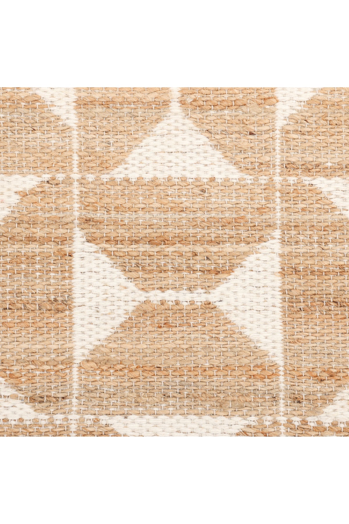 Elle Hand Woven Contemporary Geometric Ivory Area Rug Ivory