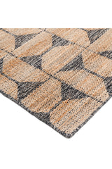 Elle Hand Woven Contemporary Geometric Brown Area Rug Brown