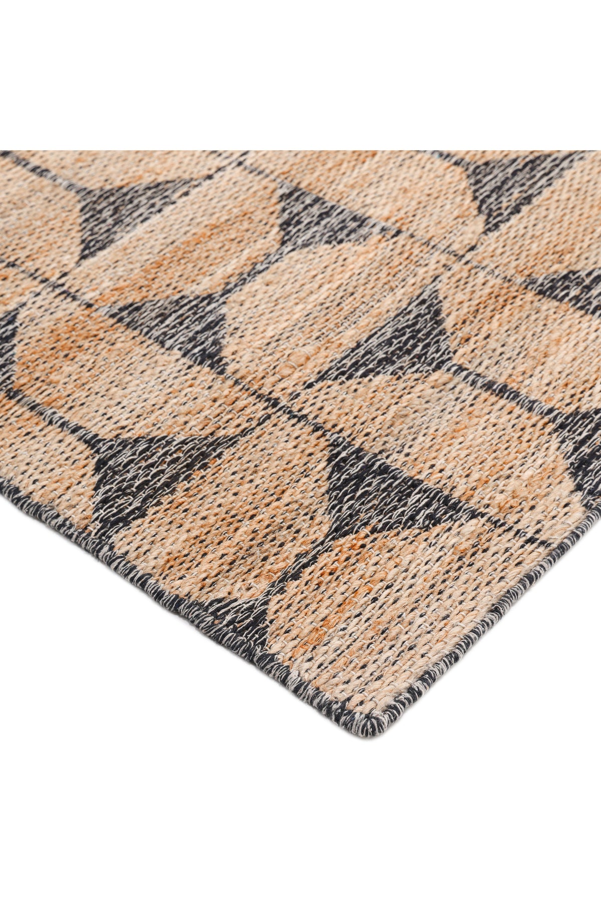 Elle Hand Woven Contemporary Geometric Brown Area Rug Brown