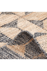 Elle Hand Woven Contemporary Geometric Brown Area Rug Brown