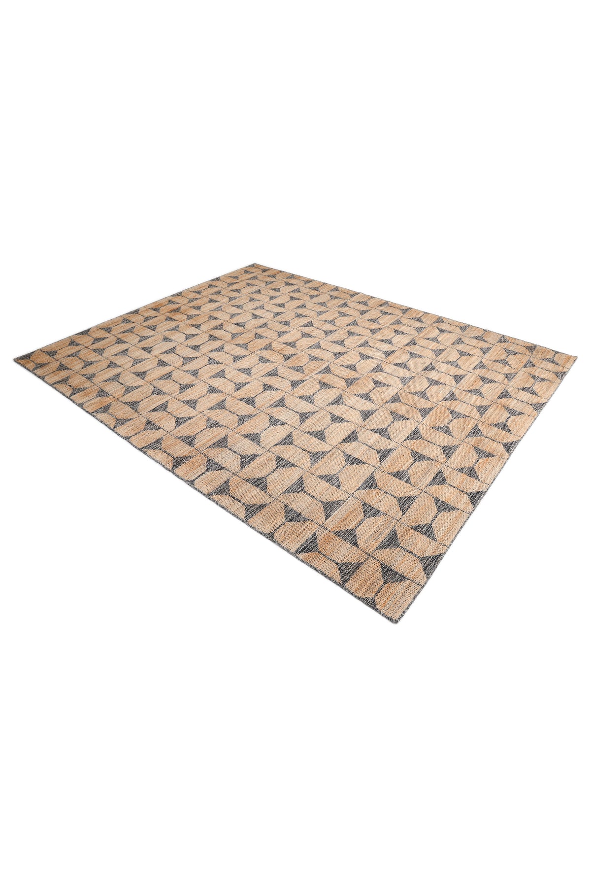 Elle Hand Woven Contemporary Geometric Brown Area Rug Brown