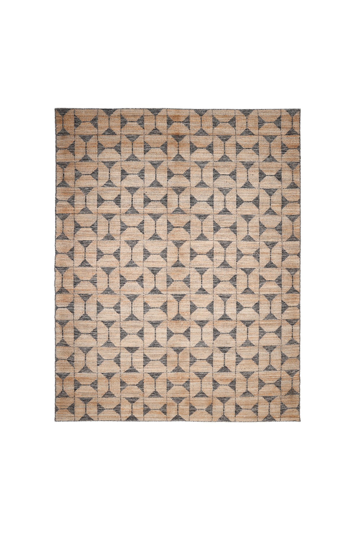 Elle Hand Woven Contemporary Geometric Brown Area Rug Brown