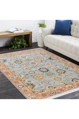 Liza Hand Knotted Contemporary Floral Light Gray Area Rug Light Gray