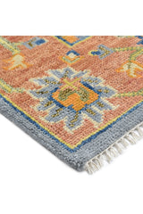 Liza Hand Knotted Contemporary Floral Light Gray Area Rug Light Gray