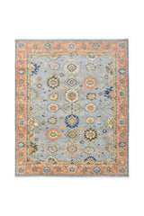 Liza Hand Knotted Contemporary Floral Light Gray Area Rug Light Gray